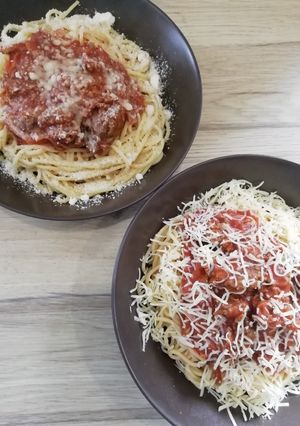 Une photo de Spaghetti bolognaise 🍝😋