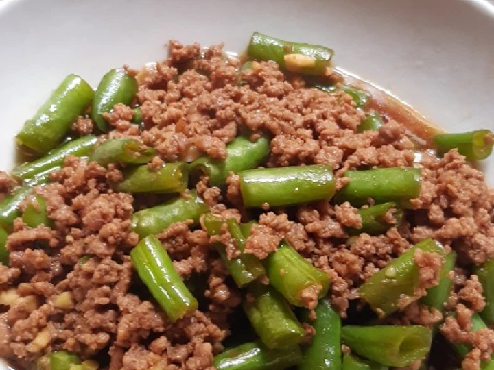 Cara Sederhana Membuat Resep  Tumis buncis daging cincang yang Menggugah Selera, Enak Banget