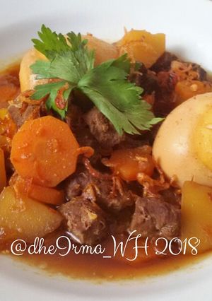 Foto resep Semur hati sapi + telur ayam