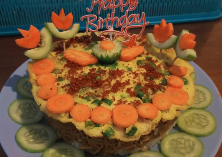 Cake Mie, Nasi, Telor ekonomis 🥰