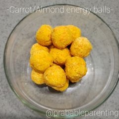 No bake carrot/almond balls A picture of No bake carrot/almond balls.