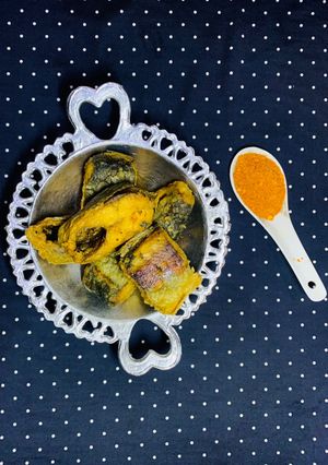 Soyayyen kifi (Mackerel) ainihin hoton girkin