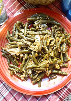 Une photo de Omelette d'haricots verts