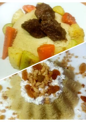 صورة لوصفة الكسكسى الحلو والحادق 😋