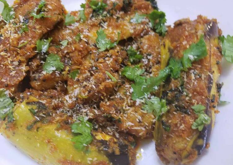 Simple Way to Prepare Award-winning Stuffed Banana Masala with Coconut stuffing