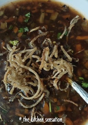 A picture of Veg manchow soup.
