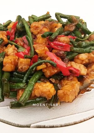Foto resep Tumis tempe kacang panjang
