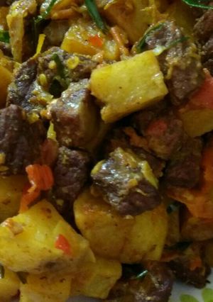 Foto resep Kentang Pedas Daun Jeruk