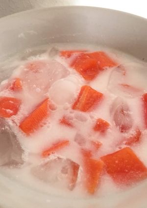 Foto resep Es santan pepaya