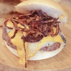 Cheesy burger A picture of Cheesy burger.