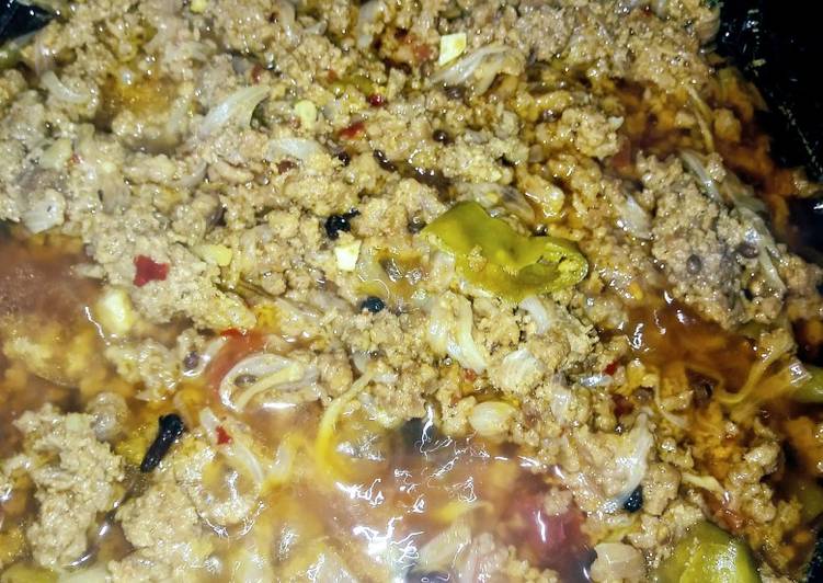 Recipe of Super Quick Homemade Hari mirch qeema