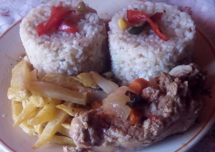Arroz con pollo al jugo
