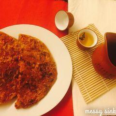 A picture of Schezwan Paratha.