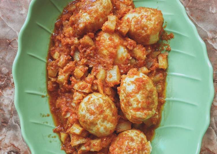 Bumbu Telor Kentang Balado | Resep Bumbu Telor Kentang Balado Yang Menggugah Selera