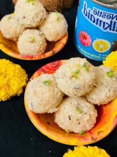 মিল্কমেড নারকেল নাড়ু(Milkmaid narkel naru recipe in bengali) রেসিপির প্রধান ছবি