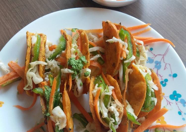 Backed veg tacos