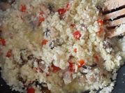 Una foto de risotto de coliflor
