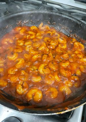 Una foto de Camarones enchilados rápidos