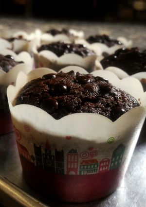 Foto resep Chocolate Custard Muffin