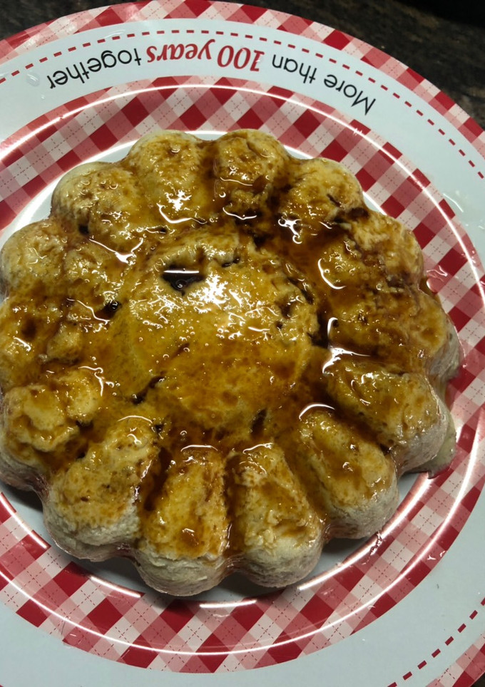 Una foto de Flan de coco y plátano light😋