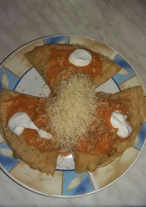 Sárgarépás palacsinta húsos töltelékkel recept fotója