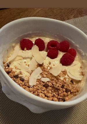 Foto de Aveia cremosa com iogurte
