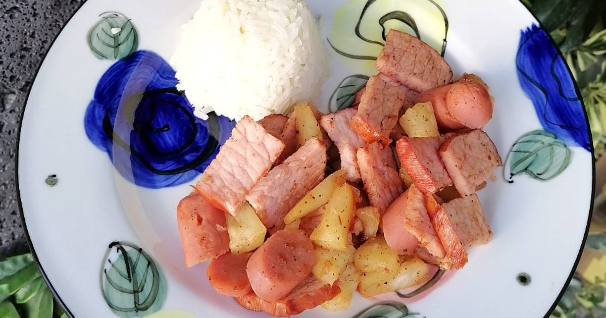 Chuletas ahumadas con piña? Receta de Regina Hernandez- Cookpad