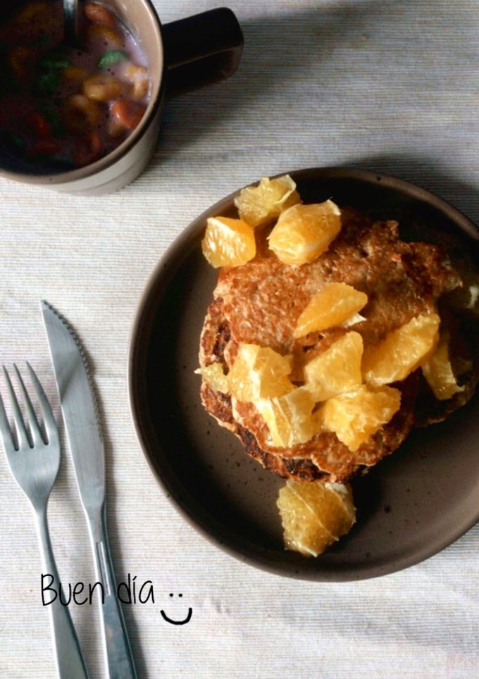 Una foto de Pancakes 🥞 saludables en 5 min