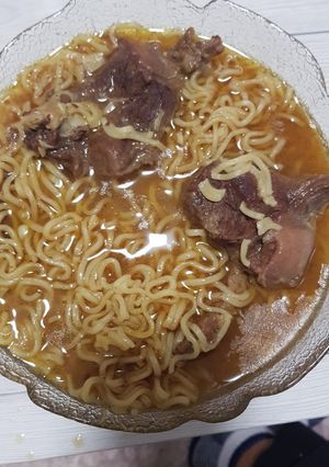 صورة لوصفة شوربة اندومي على طريقتي 😉👍