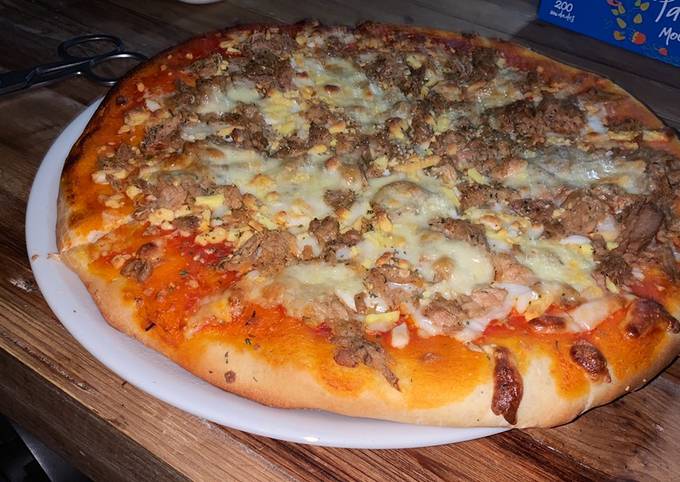 Foto principal de Pizza de atún masa de pan estilo Domino's Pizza 😋
