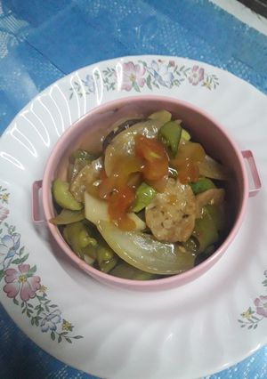 รูปของ เห็ดสามอย่างผัดเปรี้ยวหวาน