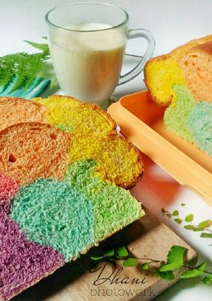 Foto resep Roti Tawar Rainbow Eggless Again