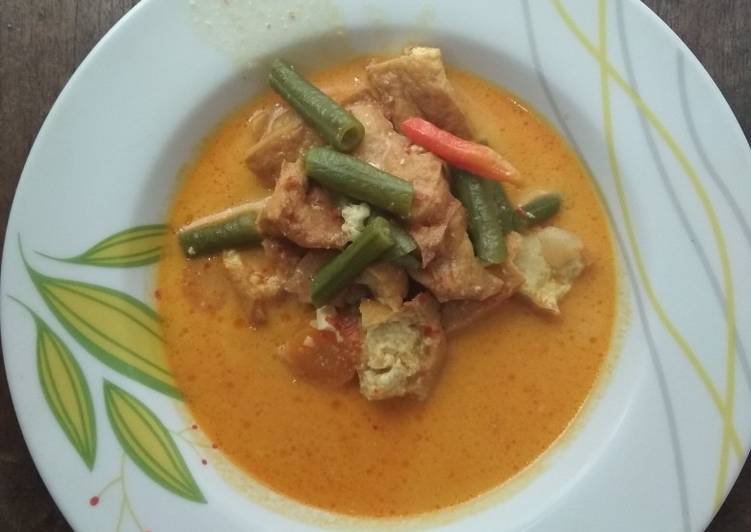 Resep Sayur santan tahu kacang panjang, Sempurna