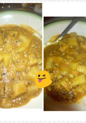 A picture of Beans and Yam porridge.