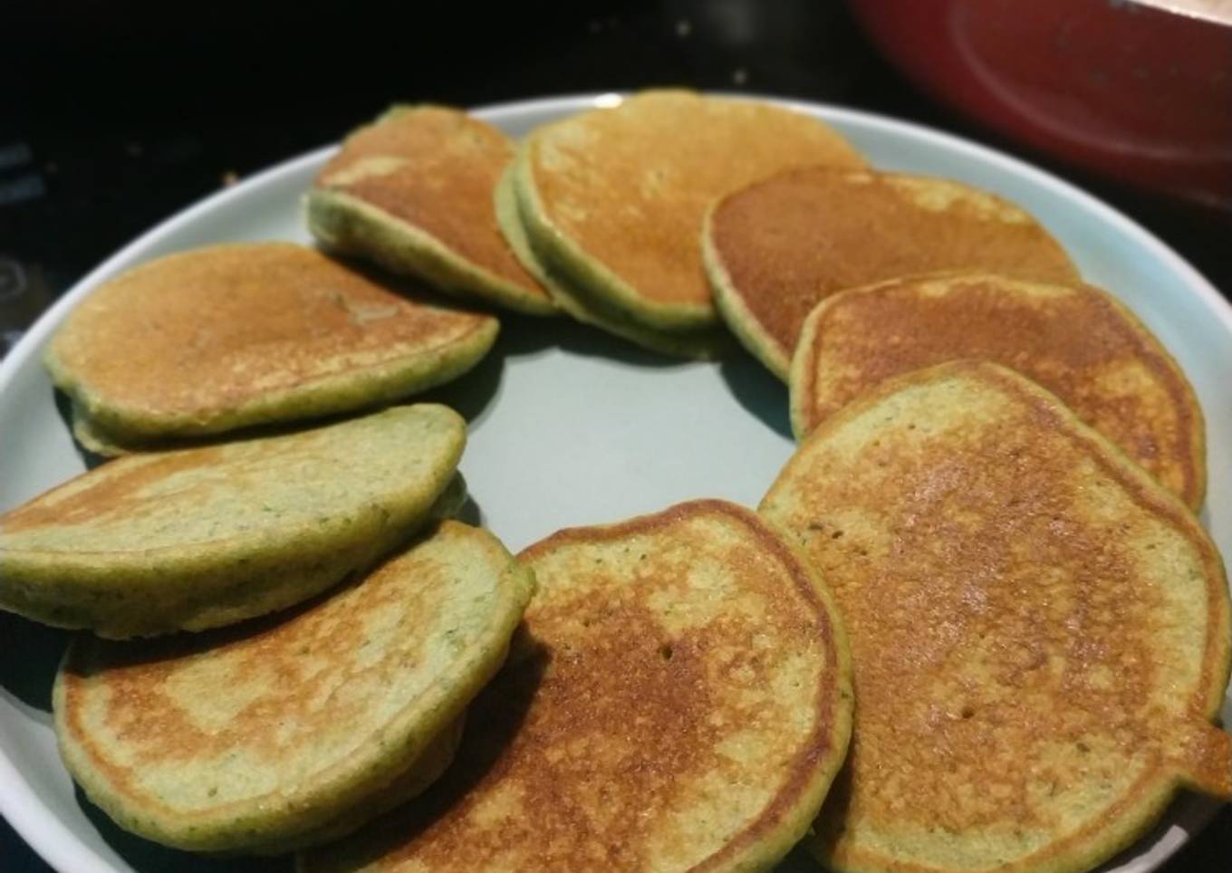 Pancake Bayam (diet sehat, MPASI)