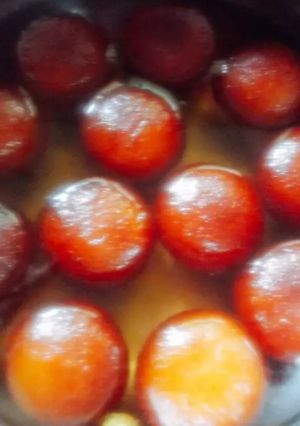 A picture of Sweet potatoes,khava gulab jamun.