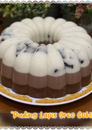 Foto resep Puding Lapis Oreo Coklat