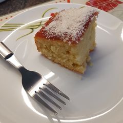 A picture of Jammy coconut cake.