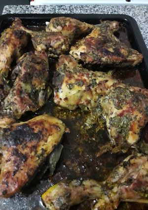 Una foto de Pollo a la mostaza al horno