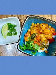 A picture of Chicken and Chickpea Curry.