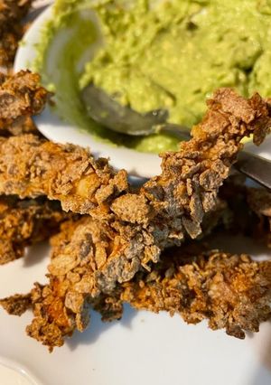 Foto principal de Fingers de pollo crujientes y sanos en airfryer