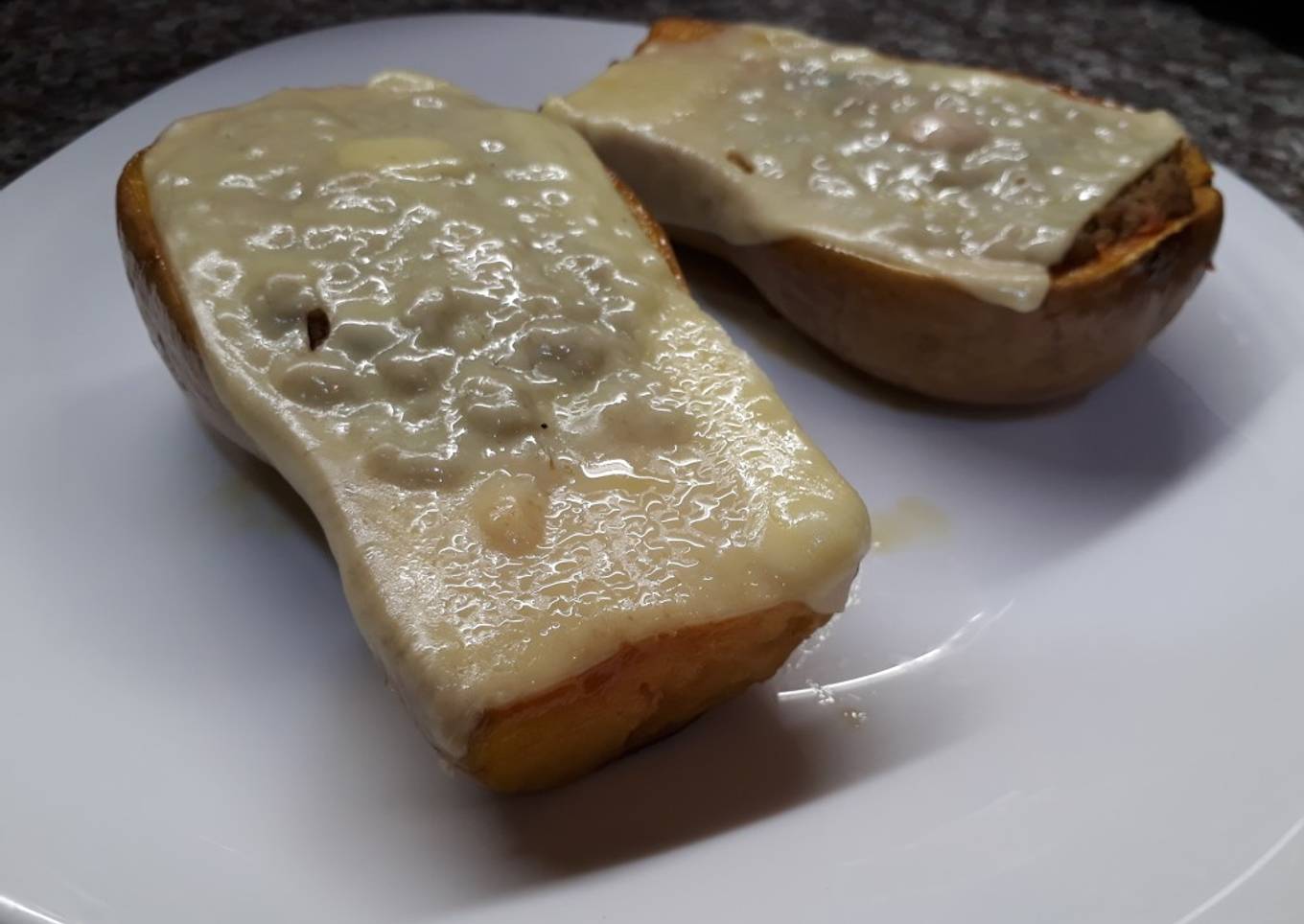 Calabaza al horno rellena