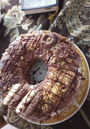 صورة لوصفة كيكة الجوز والتفاح