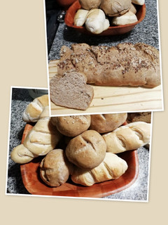Una foto de Pan francés y de centeno integral 🍞