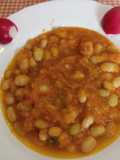 Pochas a la Navarra con verduras en olla exprés