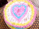 Colorful banana cake