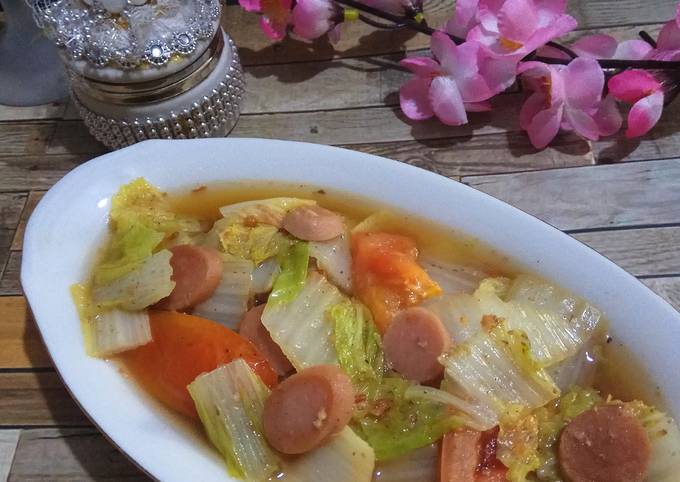 Resep Sawi Putih Sosis Bumbu Kemiri Oleh Vay Kitchen Cookpad