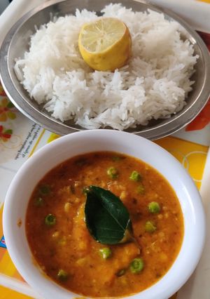 A picture of Green peas sabji.