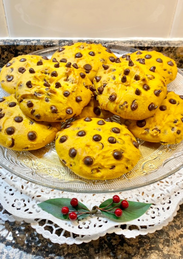 Una foto de Galletas blandas de zanahoria con pepitas de chocolate