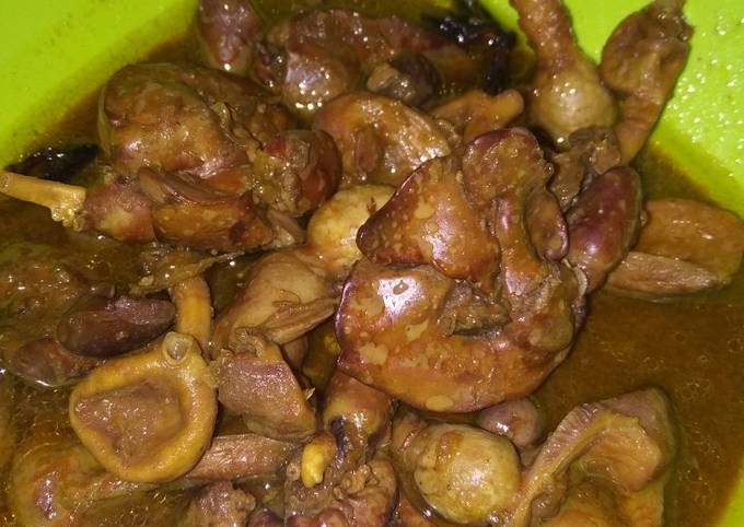 Semur Ati Ampela kecap manis